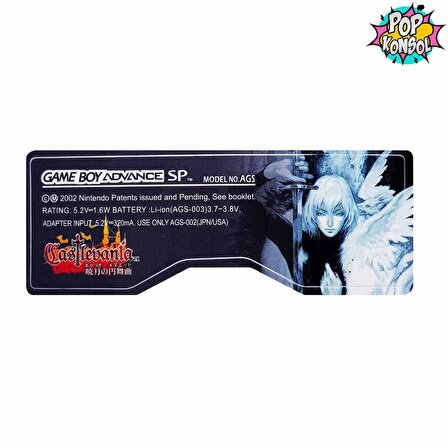Gameboy Advance SP Arka Etiket Castlevania Aria Of Sorrow GBA SP Sticker MODEL 02