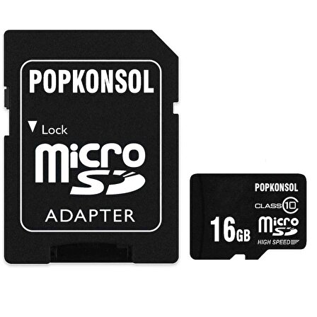 16 GB Mikro SD Hafıza Kartı Class 10 Yüksek Hızlı Mikro SD Kart High Speed Micro SD Card