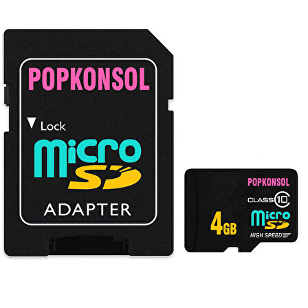 4 GB Mikro SD Hafıza Kartı Class 10 Yüksek Hızlı Mikro SD Kart High Speed Micro SD Card