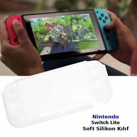 Nintendo Switch Lite Kılıf Switch Lite Silikon Darbe Emici Koruyucu Kılıf Şeffaf