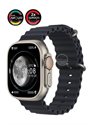 Prepare Watch 8 Pro Max Ultra Gri Akıllı Saat