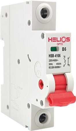 Helios Opto 1x10A 4500kA B Tipi Monofaze W Otomat HSB-4110