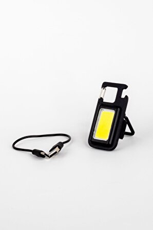 2 Adet Keychain Light 6w Ledli Mini Projektör Beyaz Işık USB şarjlı