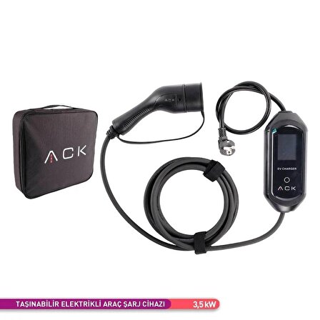 ACK Taşınabilir Elektrikli Araç Şarj Cihaz 16A 3,5 kW AE01-02021
