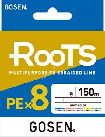 Gosen X8 Roots 8 Pe Örgü Spin İp Misina 150mt Multi Color 0.06