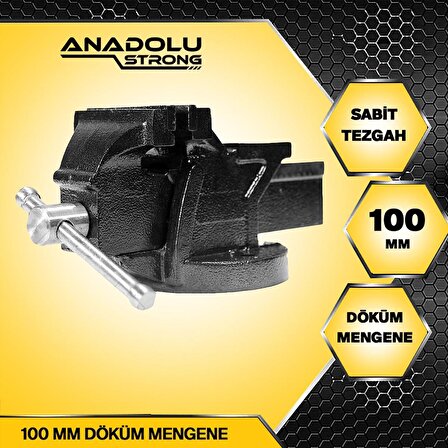 Anadolu Strong 100mm 4" Dövme Çelik Sabit Tezgah Masa Mengenesi