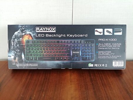 Raynox Pro K1000 Usb Kablolu RGB Led Aydınlatmalı Mekanik Gaming Klavye