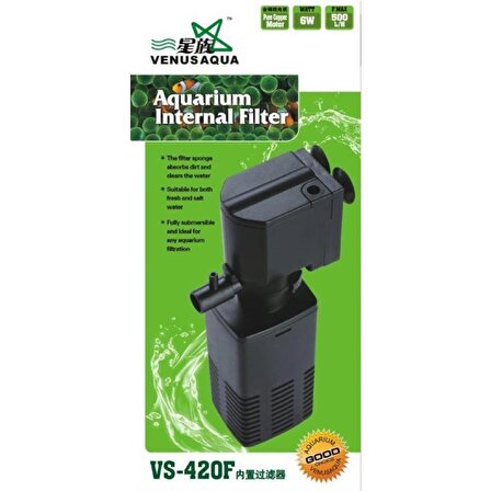 Venusaqua VS420F Akvaryum İç Filtre 6 Watt