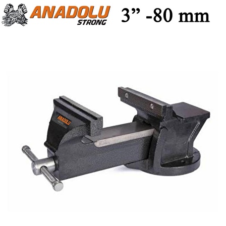 Anadolu Strong 80mm 3" Dövme Çelik Sabit Tezgah Masa Mengenesi