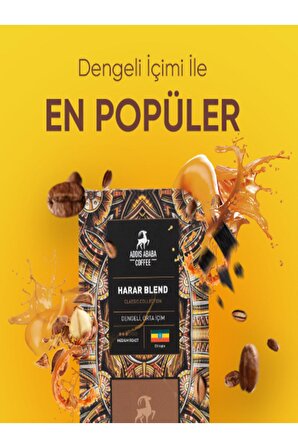 Addis Ababa Coffee Harar Blend Orta İçim Organik French Press Etiyopya Filtre Kahve 1000 gr