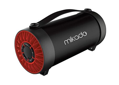  Mikado MD-54BT Gerçek 13W RMS USB+SD Süper Bass Bazuka Gövdeli Siyah-Kırmızı Bluetooth Speaker