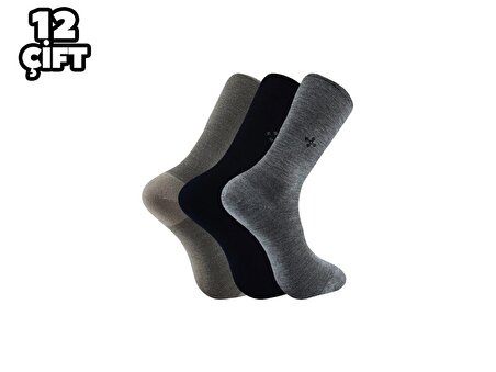Pola 2023 Likralı Erkek Modal Çorap 12'li