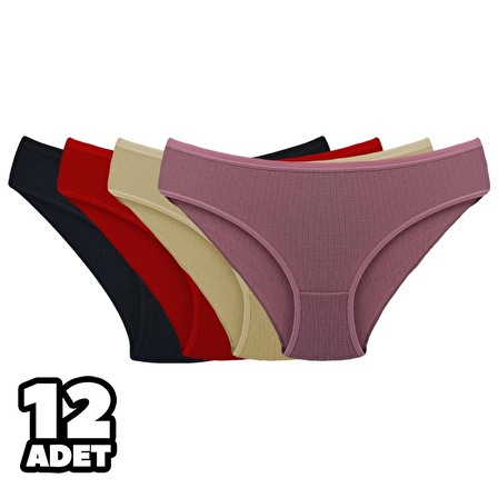 Dondeza 159 Viskon Fitilli Raporlu Bayan Bikini 12'li