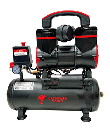 Catpower 1110 Sessiz Yağsız  8 Lt Kompresör 1.5 Hp Ful Bakır Sargı Premium Seri Hızlı Dolum Kompresö