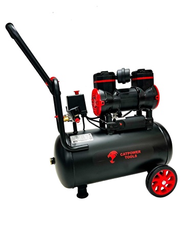 Catpower 24 Litre Sessiz Hava Kompresörü 1.5 Hp Bakır Sargı Motor 8 Bar