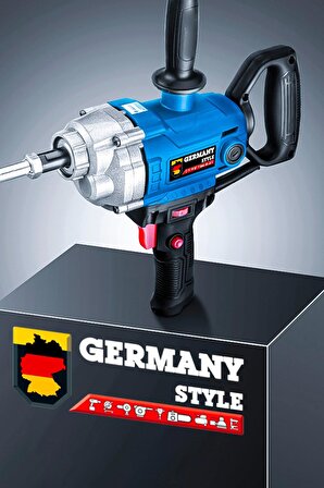 Germany Style 1300 Watt Elektrikli Devir Ayarlı Alçı Boya Ve Harç Karıştırıcı Mixer
