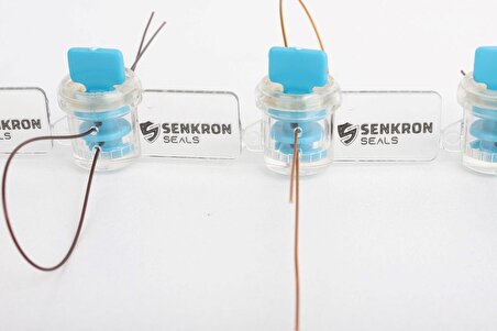 SenkronSeals  Elektirik Doğalgaz Su Saati Sayaç  Mühürü Mavi Sıra Numaralı - 322mm / 100 ADET