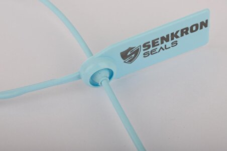 SenkronSeals  Plastik Kayış Mühür Mavi Sıra Numaralı- 460mm / 100 ADET
