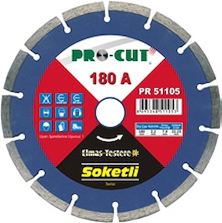 Procut PR51105 180mm Soketli Kesim Bıçağı