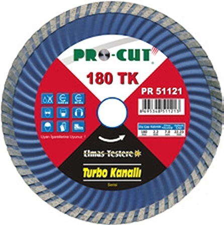 Procut PR51119 125mm Turbo Kanallı Kesim Bıçağı