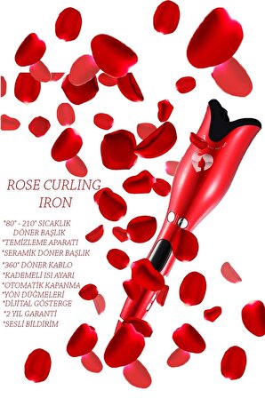 Red Rose Yeni Nesil Otomatik Saç Kıvırma Maşası - Lale Maşa