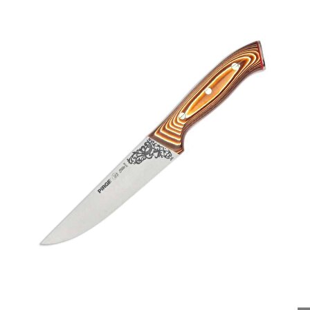 Pirge 32102 Elite Kurban, Kasap Bıçağı 16,5 cm - Kahverengi Perçinli Kompozit Sap
