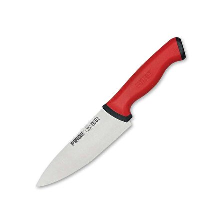 Pirge 34159 Duo Şef Bıçağı 16 cm - Kırmızı Kaymaz Sap