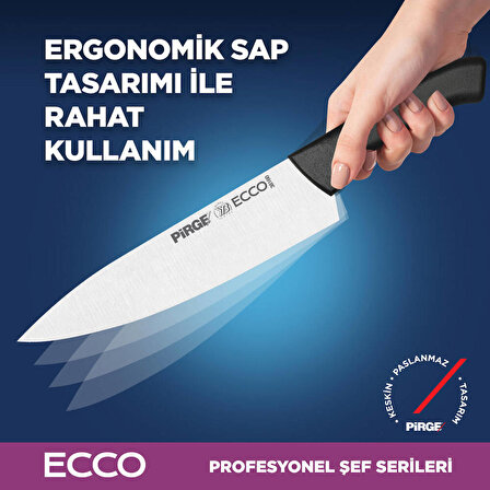 Pirge 38159 Ecco Şef Bıçağı 16 cm - Siyah