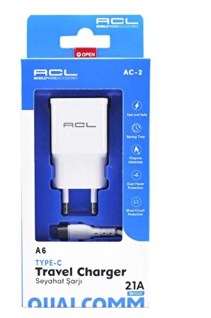 Madepazar AC-2 Micro USB Hızlı Şarj Aleti Beyaz