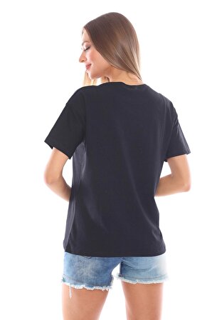 Kadın Cappuccino Baskılı Cotton T-Shirt, Pamuklu Tişört