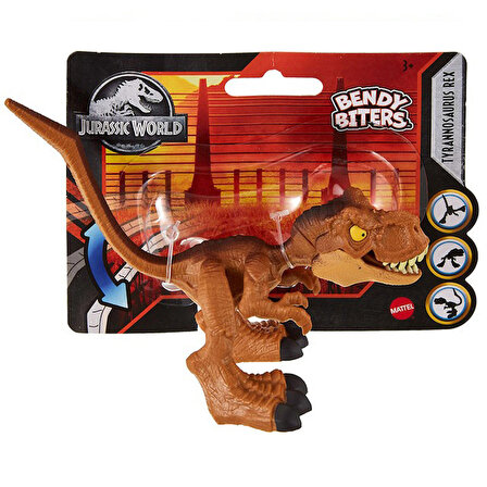 Jurassic World Dinozor Figür Tyrannosaurus Rex Bendy Biters Mattel Lisanslı Orjinal Oyuncak