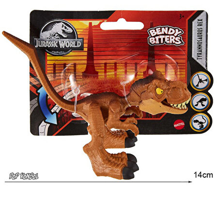 Jurassic World Dinozor Figür Tyrannosaurus Rex Bendy Biters Mattel Lisanslı Orjinal Oyuncak