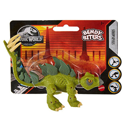 Jurassic World Dinozor Figür Stegosaurus Bendy Biters Mattel Lisanslı Orjinal Oyuncak