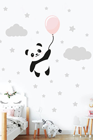 Uçan Panda Duvar Sticker