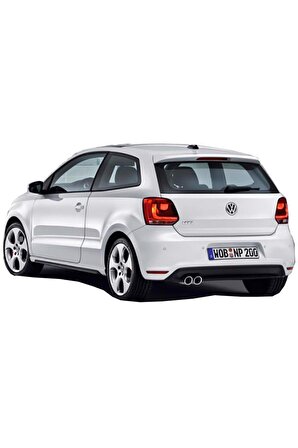 Volkswagen Polo (2010-2016)  Uyumlu GTI Yan Marşpiyel Seti (Plastik)