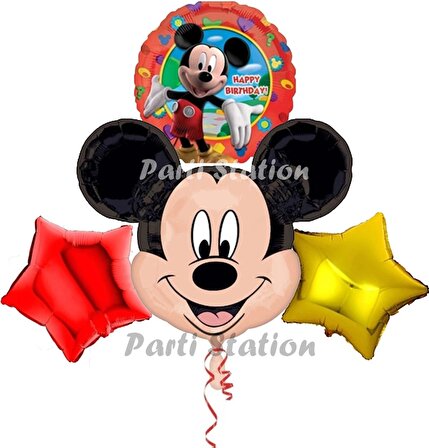 Mickey Mouse Doğum Günü Parti Balon Seti Fare Mickey Mouse Balon Konsept Seti