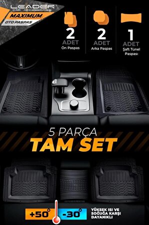 
Volkswagen Passat B8,5 Uyumlu 4D Havuzlu Paspas Premium Model Siyah