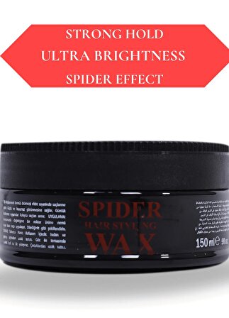 Profesyonel Spider Saç Şekillendirici Wax Güçlü Tutuş Ultra Parlaklık - 150 Ml