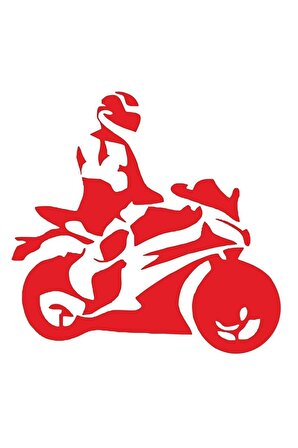 Motosiklet Sticker Motorcu Figürü 13*125 Cm
