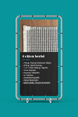 Yıkanabilir Kaymaz Tabanlı Dijital Baskılı Cotton Serisi Kırık Cam Efektli Renkli Patchwork Halı.