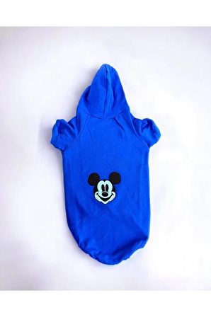 Blue Mickey Köpek Sweatshirt, Hoodie, Orta ve Büyük Irklar için