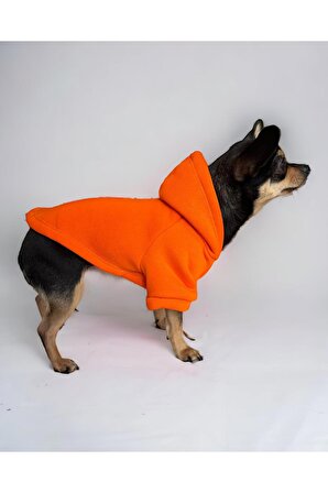 Orange Soft Köpek Sweatshirt, Hoodie, Köpek Kazağı, Köpek Kıyafeti