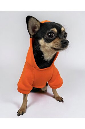 Orange Soft Köpek Sweatshirt, Hoodie, Köpek Kazağı, Köpek Kıyafeti