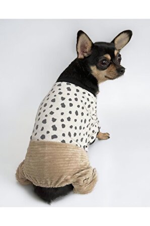 Spe Milky Dots Cırtcırtlı Köpek Tulumu, Köpek Kıyafeti