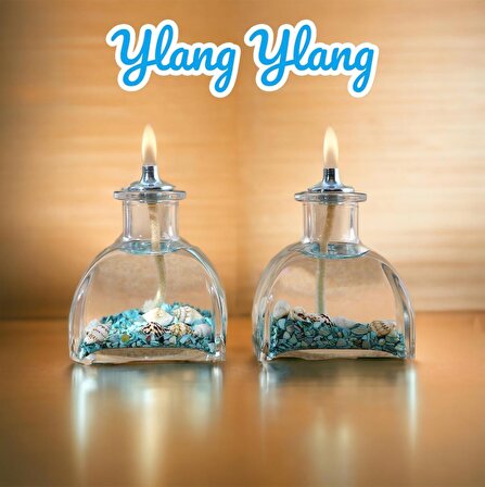 impeRiums Ylang Ylang Kokulu Mavi Dekoratif Kandil Mum 2'li Set