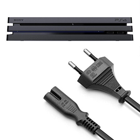 PS4 Pro Güç Kablosu 1.5m Playstation 4 Pro Kasa Uyumlu PS4 Kablo Yedek Parça