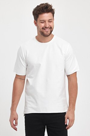 Erkek Penye T-shirt 2 İplik %100 Pamuk Basic