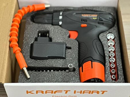 Kraft Hart 12V 1.5AH Li-On Akü Şarjlı Vidalama Matkap Kutulu
