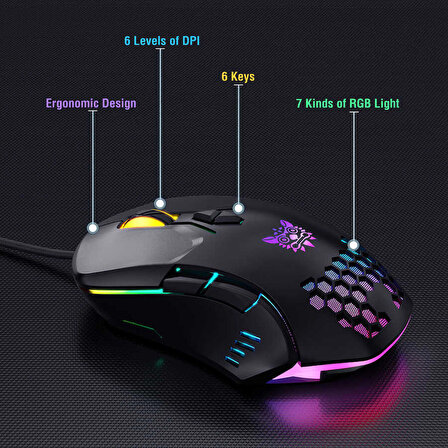 Savaş Alanına Hazır Taktiksel Klavye ve Hızlı DPI Mouse RGB LED Gaming Oyuncu Klavye ve Mouse Seti