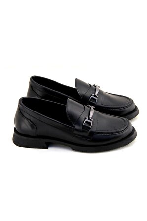 Albini 101161 Hakiki Deri Kadın Ayakkabı - Siyah